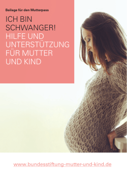 Infokarte zur Beilage in den Mutterpass