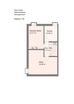 Waschen/Keller 14.11 m² Technik 8.18 m² Keller 24.52 m² Flur 1 KG