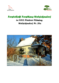 Forsthaus Welsickendorf - Landesbetrieb Forst Brandenburg