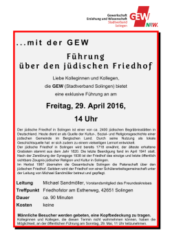 mit der GEW F&uuml;hrung &uuml;ber den j&uuml;dischen Friedhof