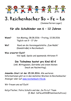 3. Reichenbacher So – Fe – La