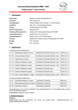 Ausschreibung - TG Westhofen Rollkunstlauf