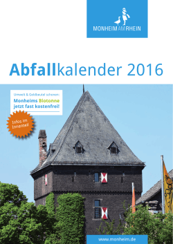 Abfallkalender 2016 - Stadt Monheim am Rhein