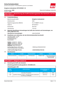 Sicherheitsdatenblatt