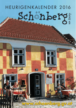 Heurigenkalender Sch&ouml;nberg 2016