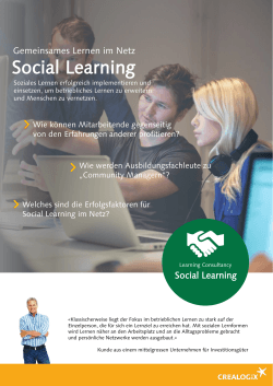 Social Learning - CREALOGIX Digital Learning