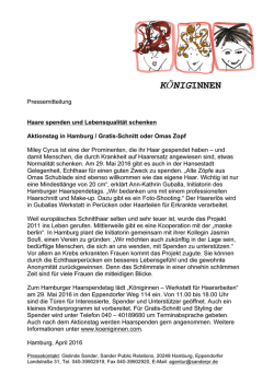 Page 1 KÖNTGTNNEN Pressemitteilung Haare spenden und