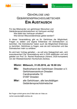 ein austausch - DEAF Sachsen