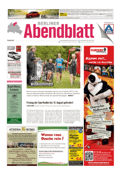 Jederist willkommen - Berliner Abendblatt