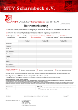 Beitrittserklärung - Sportverein Scharmbeck