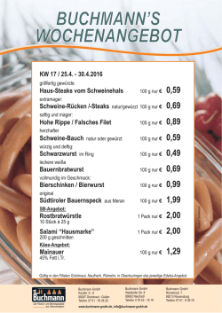 finden Sie unser aktuelles Wochenangebot!