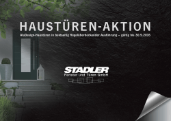 haustüren-aktion - Stadler Fenster und Türen GmbH