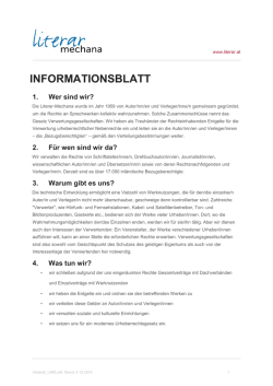 Infoblatt der Literar