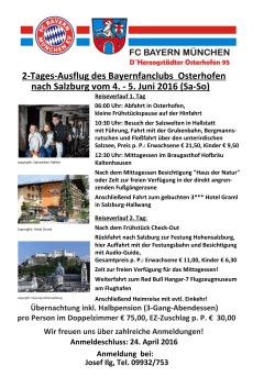 2-Tages-Ausflug des Bayernfanclubs Osterhofen nach Salzburg