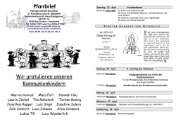 Pfarrbrief - St. Franziskus, Romsthal