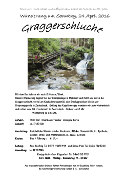 Graggerschlucht 24.4.2016 - Kneipp Aktiv Club Klagenfurt am