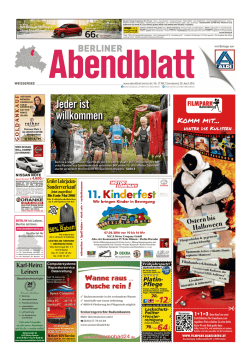 Jederist willkommen - Berliner Abendblatt