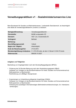 Stellenangebot Verwaltungspraktikum Ober&ouml;sterreich v1