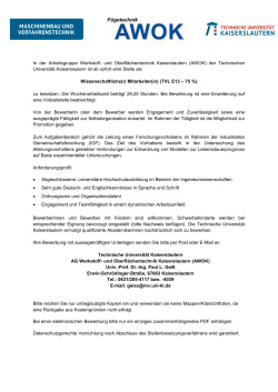 und Oberflächentechnik Kaiserslautern (AWOK) [pdf
