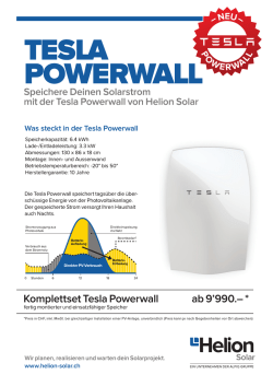 Datenblatt zur Tesla Powerwall