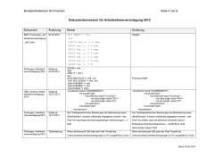 Dokumentenversion f&uuml;r Arbeitnehmerveranlagung 2012