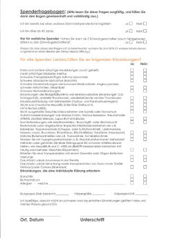 Spenderfragebogen Seite 2