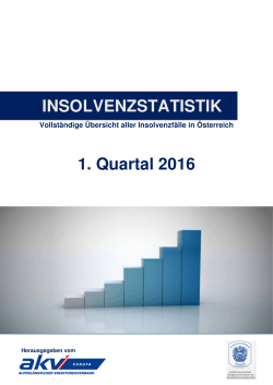 Insolvenzstatistik 1. Quartal 2016