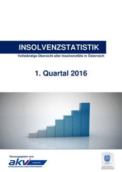 Insolvenzstatistik 1. Quartal 2016