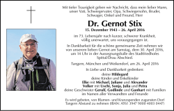 Dr. Gernot Stix
