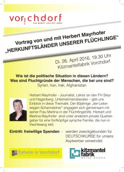 Vortrag - Daheim in Vorchdorf
