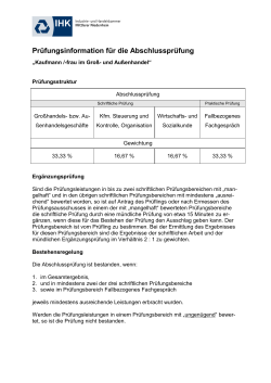 Bestehensregel Kaufleute im Gro&szlig;
