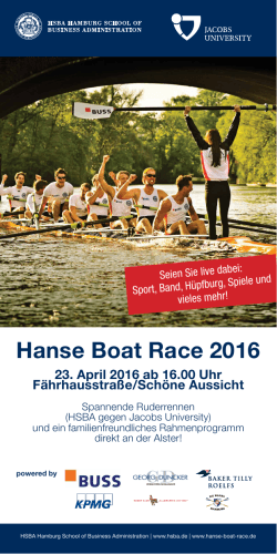 Hanse Boat Race 2016 - HSBA Hamburg School of Business