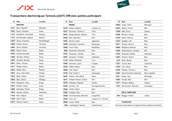 Transactions électroniques Terravis (eGVT) Officiers publics