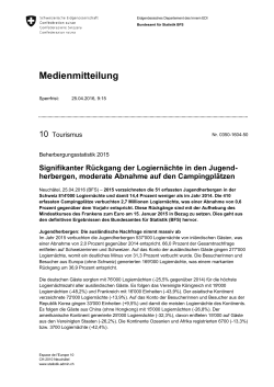 Medienmitteilung - Bundesamt für Statistik