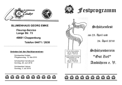 Festprogramm - "Gut Ziel" Amb&uuml;hren e.V.