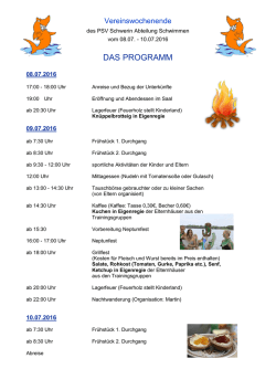 das programm - PSV Schwerin Abteilung Schwimmen