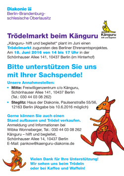 können Sie sich den Flyer zum Trödelmarkt herunterladen.