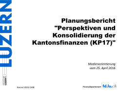 Folienpräsentation Planungsbericht KP 17