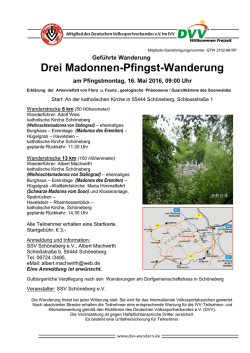 Drei Madonnen-Pfingst-Wanderung