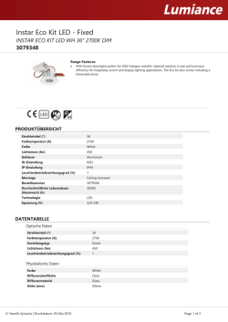 INSTAR ECO KIT LED WH 36&deg; 2700K DIM