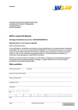 SEPA Lastschrift-Mandat Bitte ausfüllen: