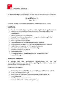 Büroangestellte/r am Universitätskolleg für das Geschäftszimmer