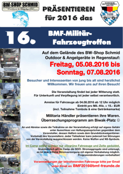 PRÄSENTIEREN für 2016 das 16. BMF-Militär