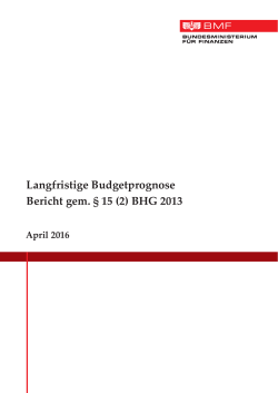 Langfristige Budgetprognose - Bundesministerium für Finanzen
