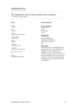 Dipl. Pflegefachfrau/-mann, HF, DNII, AKP, DNI 80
