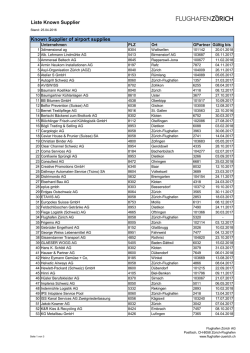 Liste Known Supplierx