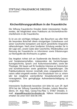 Praktikum Frauenkirche