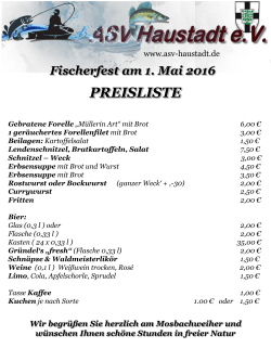 Fischerfest am 1. Mai 2016