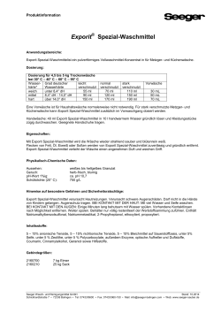 Produktinformation - Seeger Wasch