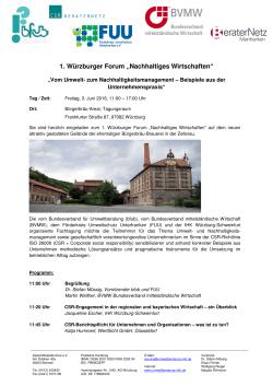 Programm 1. Würzburger Forum - Bundesverband für Umweltberatung e.V.